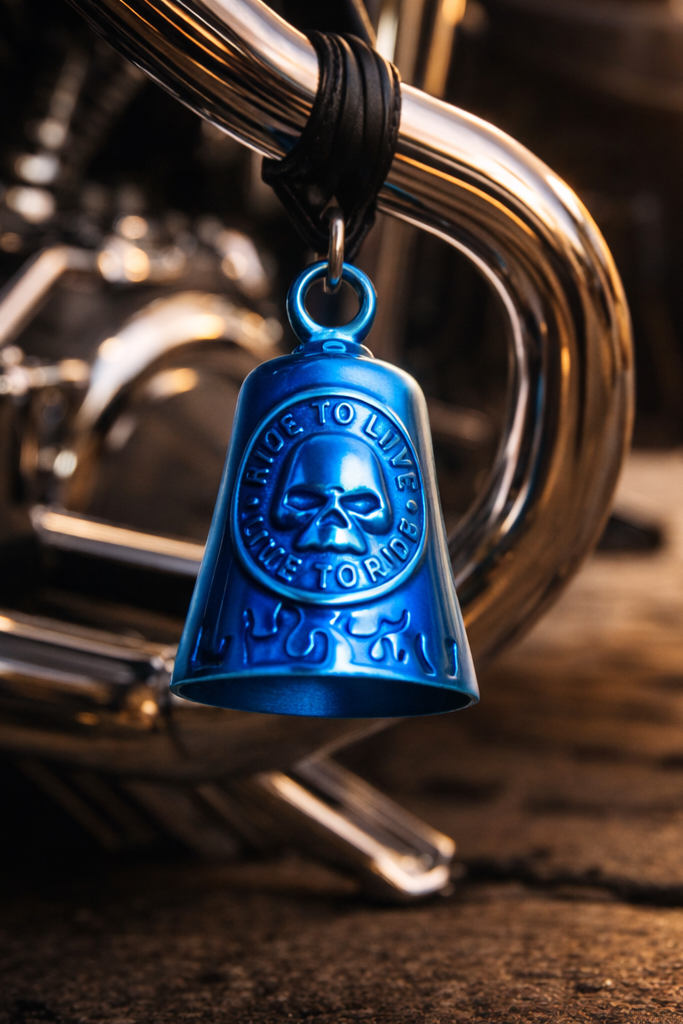 Anodized blue guardian bell
